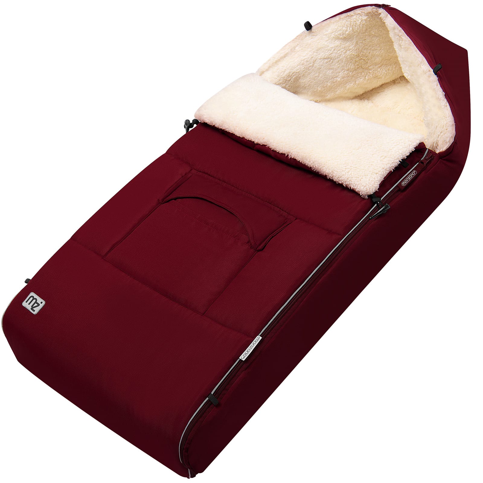 Babyfußsack Bordeaux 93x56cm gefüttert von monzana®