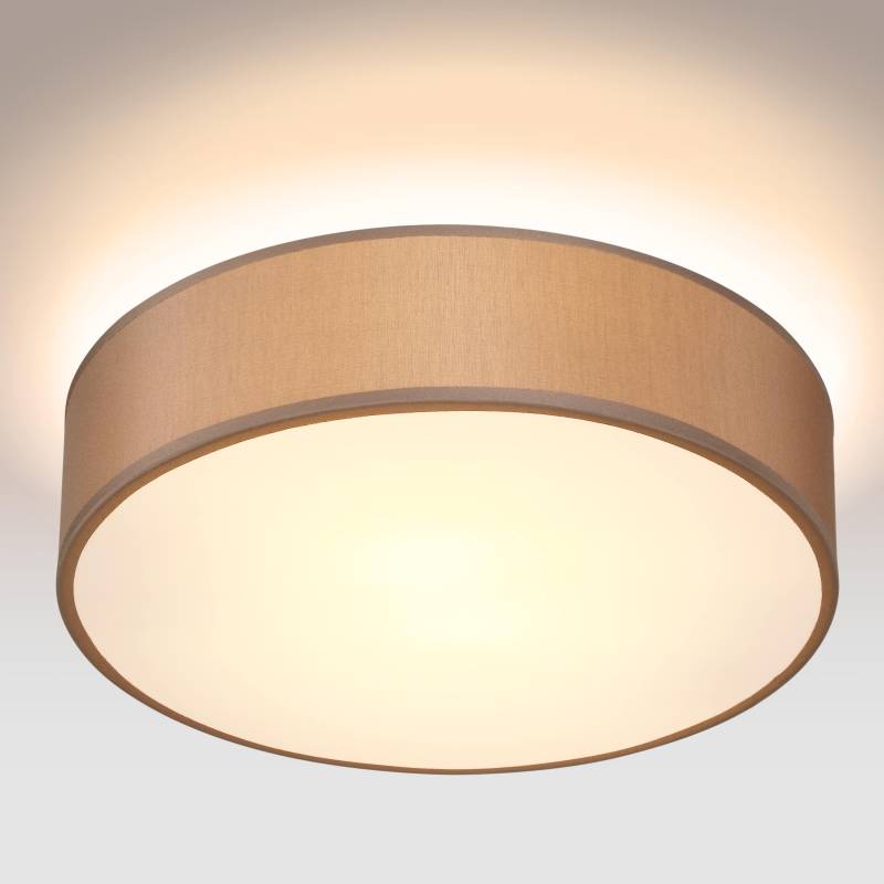 Deckenlampe Taupe Stoff Ø38cm von monzana®