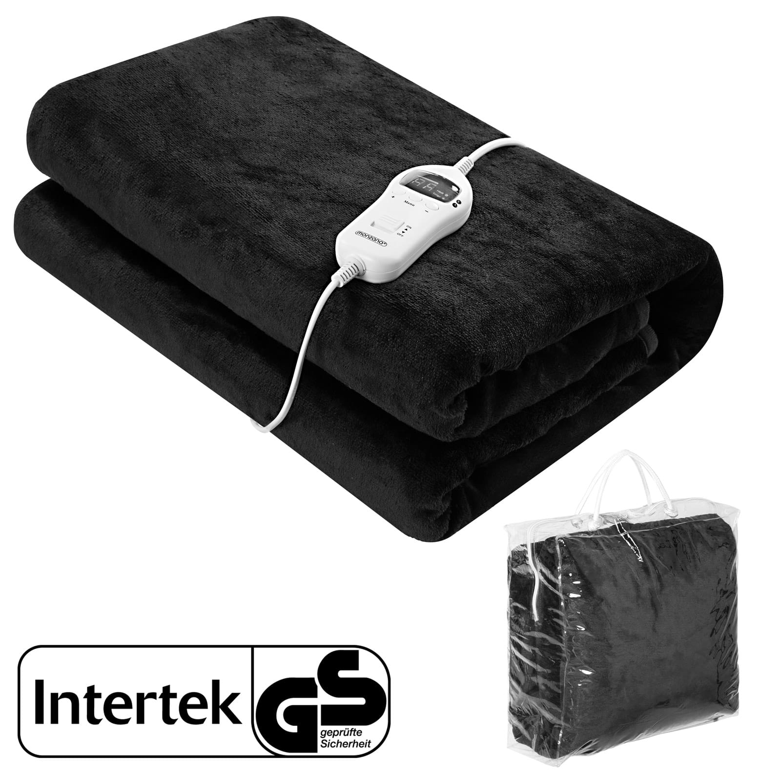 Heizdecke Coral Fleece Anthrazit 180x130ccm von monzana®