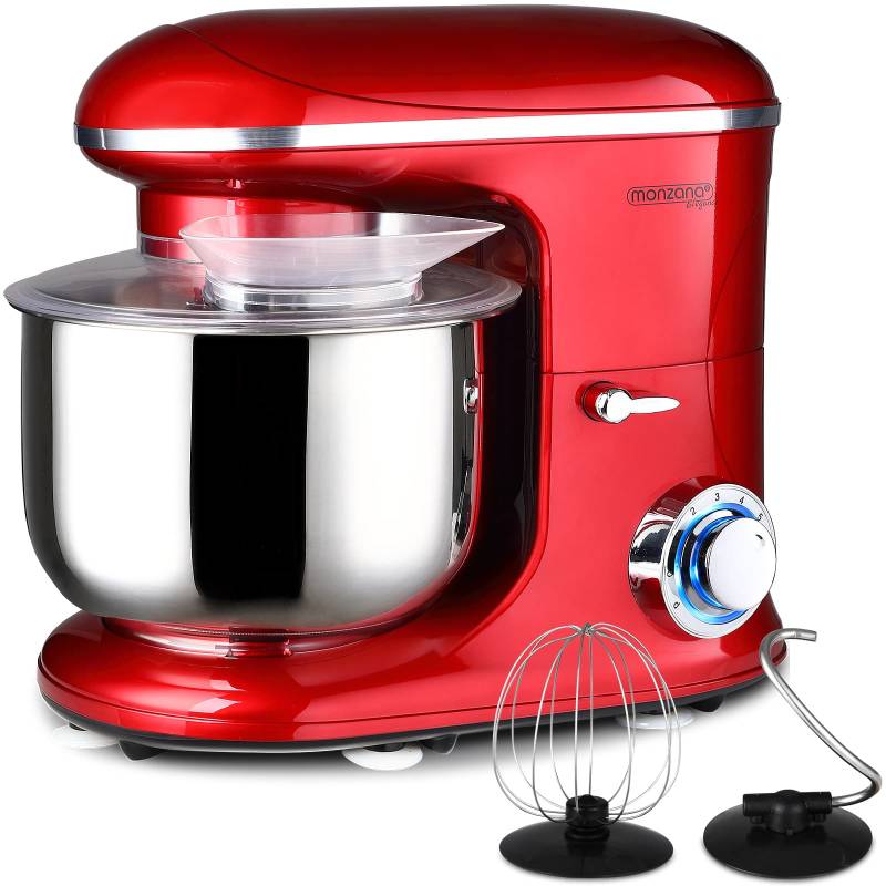 Küchenmaschine Elegance Rot 1.200W 6L von monzana®