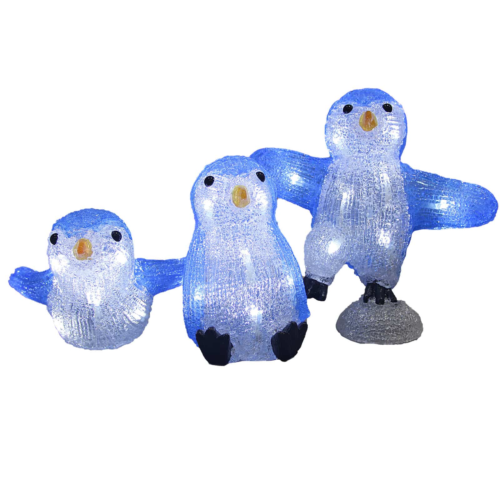 LED Acryl Figuren Weihnachten Pinguin-Familie von Deuba®