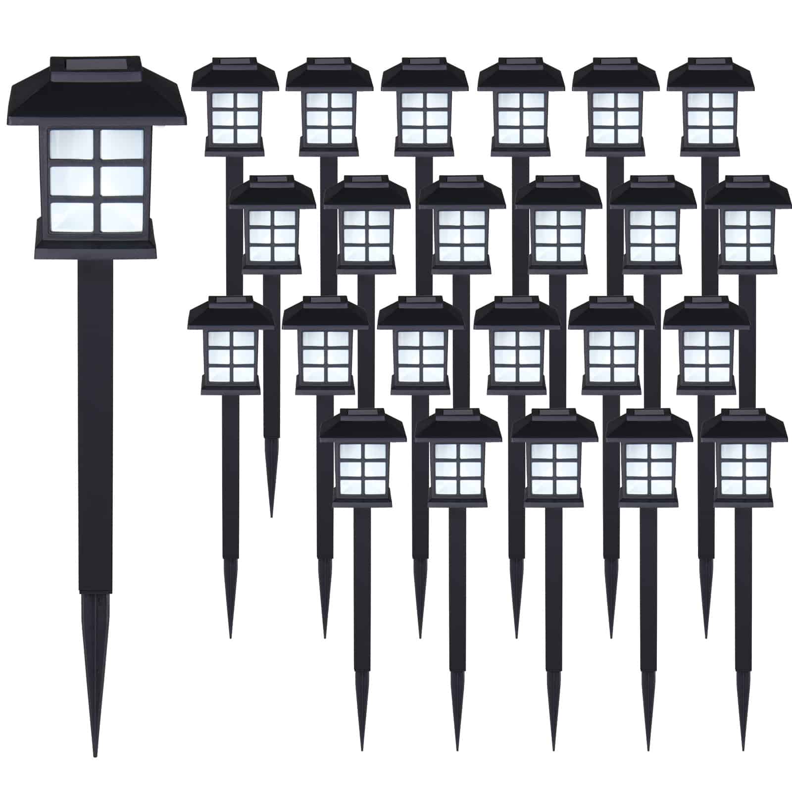 LED Solarleuchten 24er-Set Schwarz von monzana®