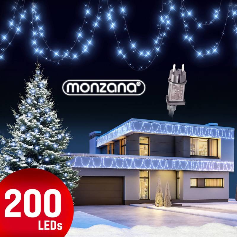 Lichterkette Weihnachten Kaltweiß 20m von monzana®