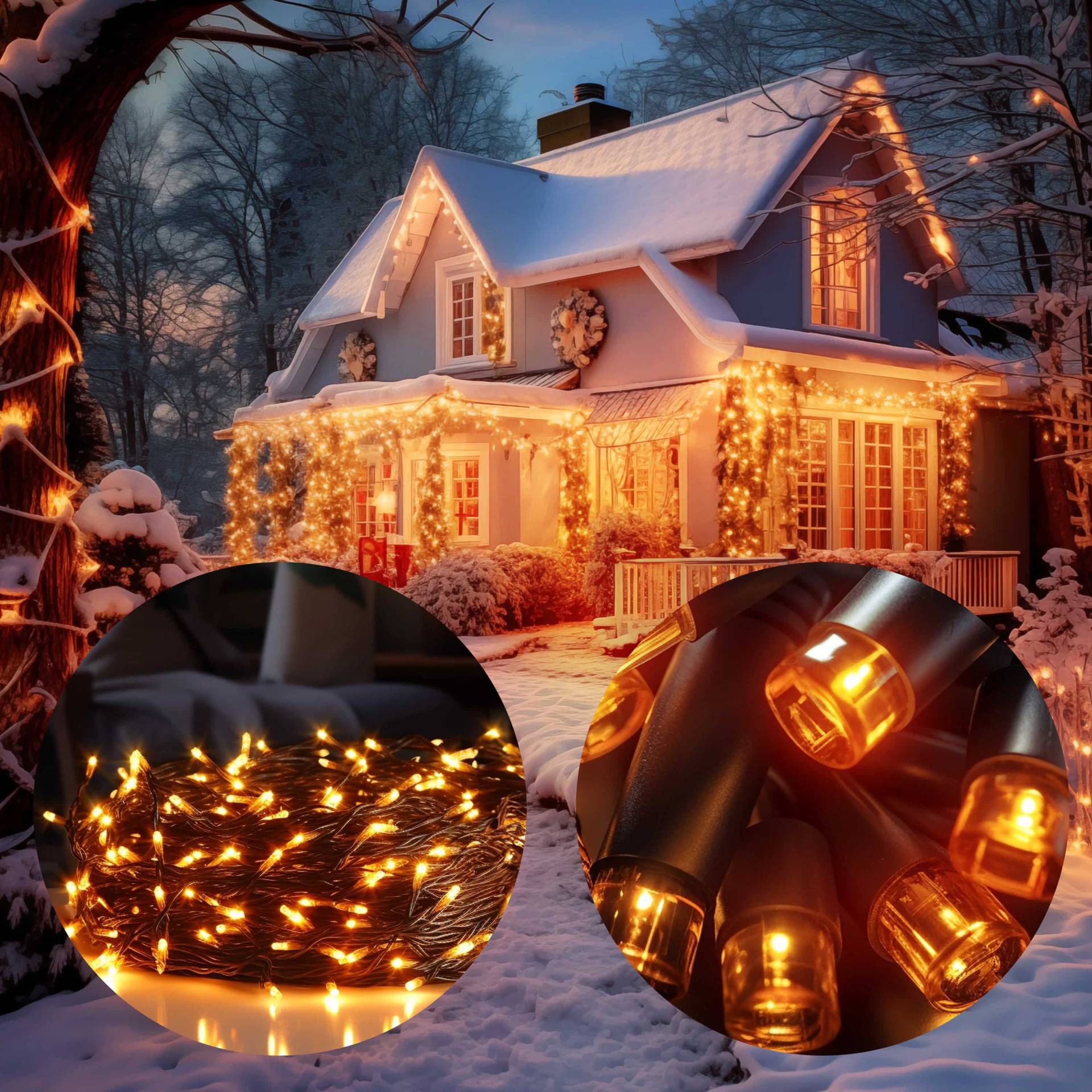 Lichterkette Weihnachten Warmweiß 6m Timer von Deuba®