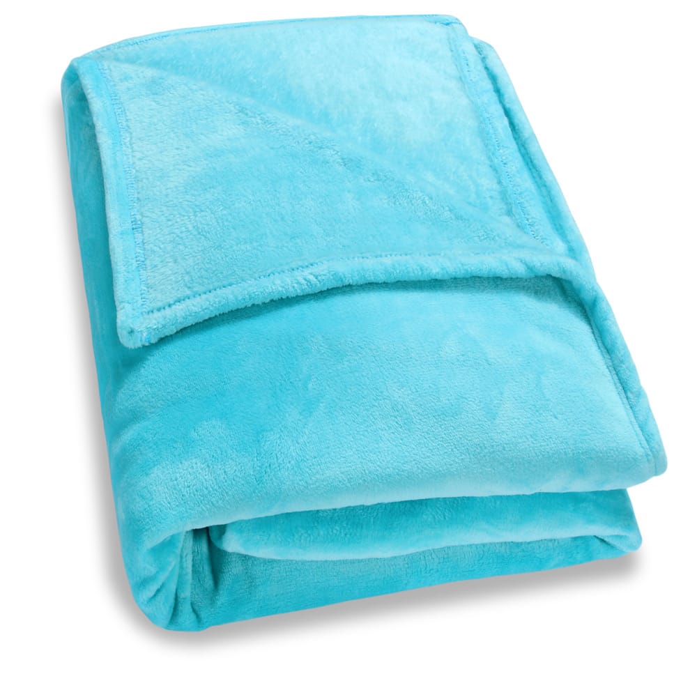 Mikrofaser Kuscheldecke Hellblau 240x220cm von Deuba®