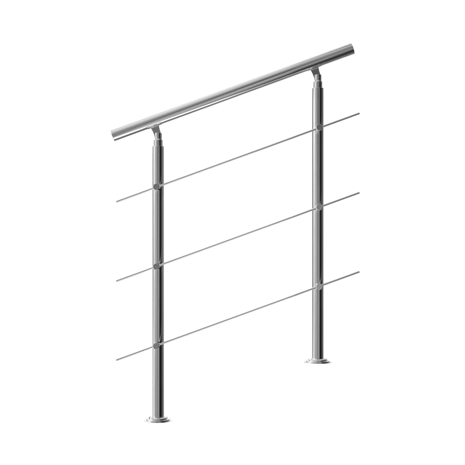 Treppengeländer Edelstahl 100cm 3 Streben von monzana®