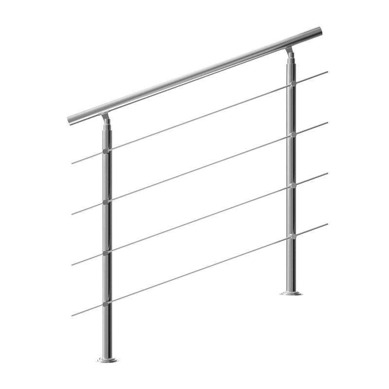 Treppengeländer Edelstahl 120cm 4 Streben von monzana®