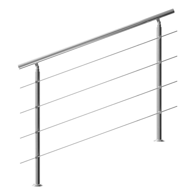 Treppengeländer Edelstahl 150cm 4 Streben von monzana®