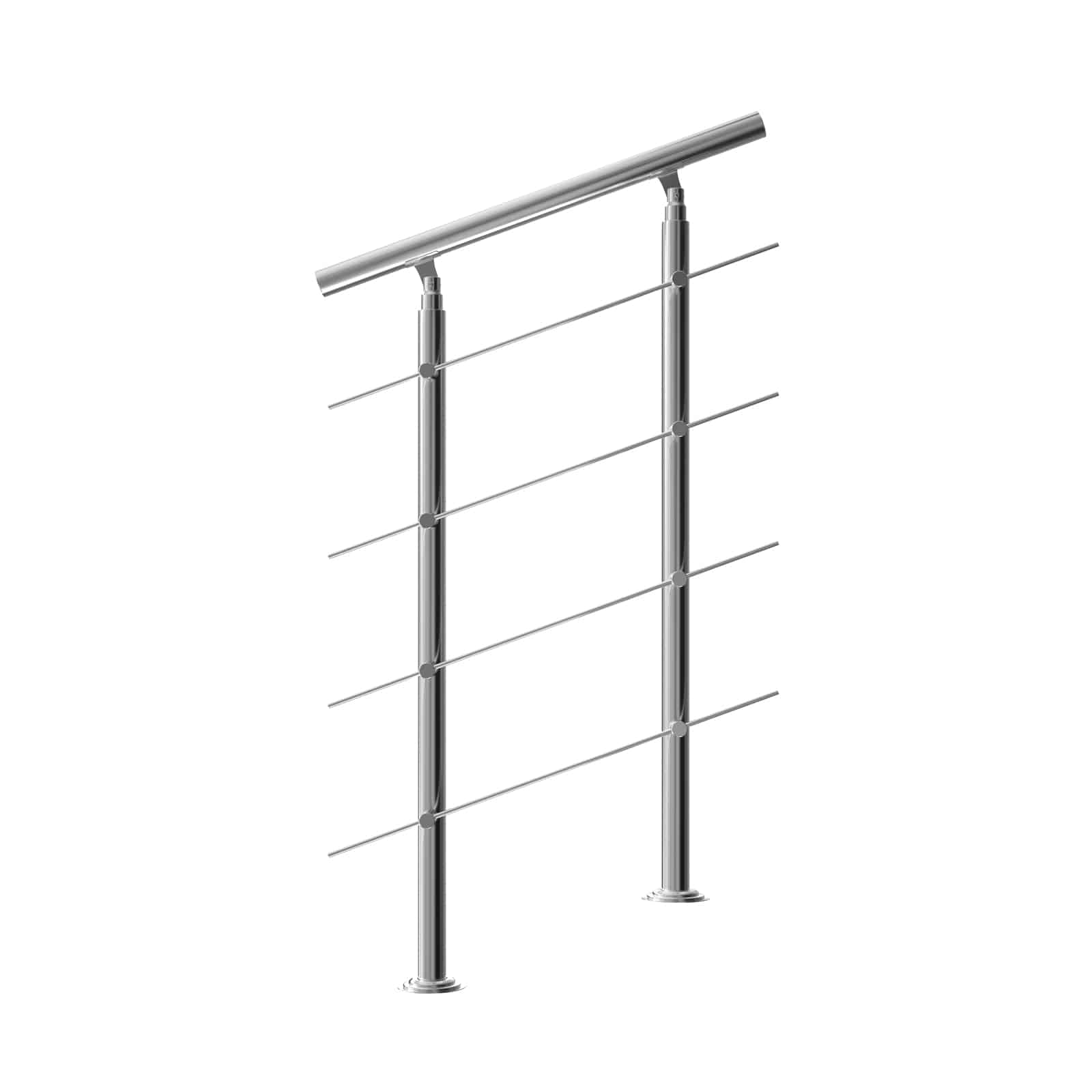 Treppengeländer Edelstahl 80cm 4 Streben von monzana®