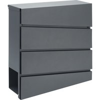 monzana Briefkasten mit Zeitungsrohr Anthrazit Stahl monzana Briefkasten mit Zeitungsrohr Anthrazit Stahl von monzana