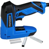 Monzana - Elektrotacker mit Softgrip 2in1 inkl. 400 Klammern & 100 Nägeln 30 Schüsse pro Minute Sicherheitsnase Tacker von monzana