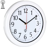 monzana Funkwanduhr Weiß Ø30cm wasserdicht von monzana