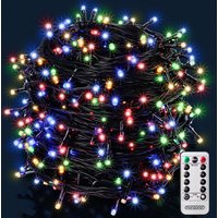 Lichterkette Außen 200x 400x 600x led mit Fernbedienung Timer 8 Leuchtmodi Dimmbar IP44 Innen Weihnachtsbeleuchtung Warmweiß Kaltweiß Bunt 20m bunt von monzana