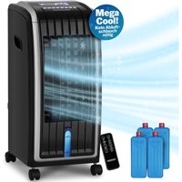 Aircooler 4in1 5L Tank Timer led Display Mobil Luftkühler Ionisator Luftbefeuchter Ventilator Klimagerät Turmventilator Säulenventilator - Monzana von monzana