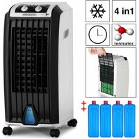 MONZANA® Aircooler 4in1 5L Tank Timer 3 Stufen Mobiler Luftkühler Ionisator Luftbefeuchter Ventilator Klimagerät Turmventilator Säulenventilator von monzana
