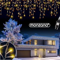 MONZANA® LED-Lichterkette Regen Innen Außen Warmweiß Kaltweiß Lichternetz Lichtervorhang Beleuchtung Außen Innen Weihnachten Weihnachtsdeko von monzana