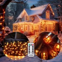 MONZANA® Lichterkette Außen 200x 400x 600x LED mit Fernbedienung Timer 8 Leuchtmodi Dimmbar IP44 Innen Weihnachtsbeleuchtung Warmweiß Kaltweiß Bunt von monzana