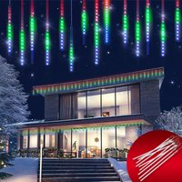 MONZANA® Lichterkette Meteorschauer 480 LED Außen Wasserdicht 10 Röhre je 50 cm Innen Weihnachten Eisregen Regenlichterkette Weihnachtsbeleuchtung von monzana