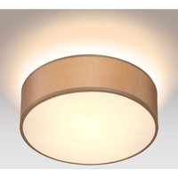 Monzana - Deckenlampe Stoff 30 cm Rund 1 flammig E27 Deckenleuchte Stoffdeckenleuchte Stoffdeckenlampe Schlafzimmer Wohnzimmer Grau Schwarz Taupe von monzana