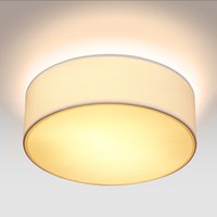 Monzana - Deckenlampe Stoff 30 cm Rund 1 flammig E27 Deckenleuchte Stoffdeckenleuchte Stoffdeckenlampe Schlafzimmer Wohnzimmer Grau Schwarz Taupe von monzana