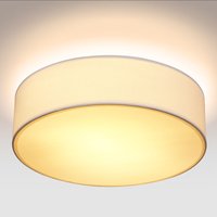 Monzana - Deckenlampe Stoff 38 cm Rund 2 flammig E27 Deckenleuchte Stoffdeckenleuchte Stoffdeckenlampe Schlafzimmer Wohnzimmer Grau Schwarz Taupe von monzana