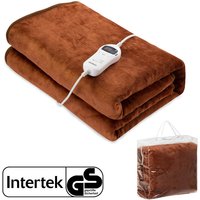 Monzana Heizdecke 180x130cm 10 Heizstufen Timer Abschaltautomatik Wärmeunterbett Wärmedecke Kuscheldecke Bett von monzana