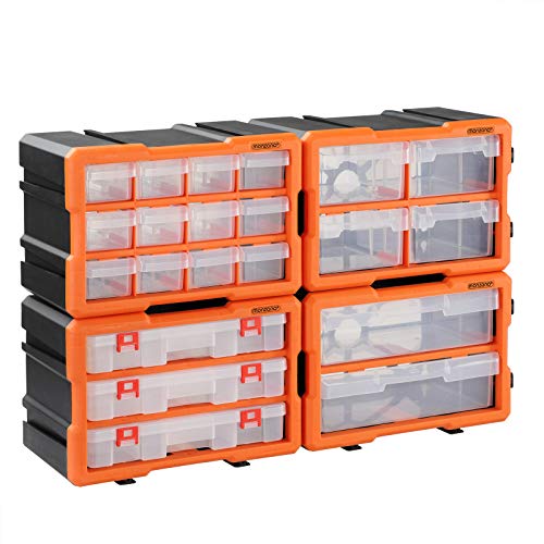 MONZANA® Kleinteilemagazin Sortimentskasten erweiterbar 72 Fächer Sortierbox für Kleinteile Aufbewahrungsbox Werkstatt von Monzana