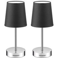 Monzana - Nachttischlampe Stoffschirm 32cm Hoch E14 Chrom 15W Wohnzimmer Schlafzimmer Büro Flur Metall Schirm Tischlampe Tischlampe Nachttischleuchte Monzana - Nachttischlampe Stoffschirm 32cm Hoch E14 Chrom 15W Wohnzimmer Schlafzimmer Büro Flur Metall Schirm Tischlampe Tischlampe Nachttischleuchte von monzana