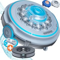 Poolroboter Poolboy600 Kabellos Vollautomatisch weiche Bodenlamellen Akku Bodensauger Poolreiniger Poolsauger Poolboy600 grau - Monzana von monzana