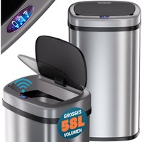 Sensor Mülleimer Küche 58 l Automatik mit Bewegungssensor Soft-Close-Deckel Wasserdicht USB-Kabel Smarter Abfalleimer Müllbehälter - Monzana von monzana