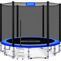 Trampolin ø 427 cm tüv süd gs zertifiziert Komplettset inkl. Sicherheitsnetz Leiter Randabdeckung & Zubehör Kindertrampolin Gartentrampolin - Monzana von monzana