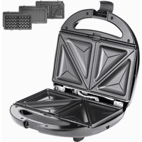 monzana® Kontaktgrill 3in1 Schwarz/Silber 800W von monzana