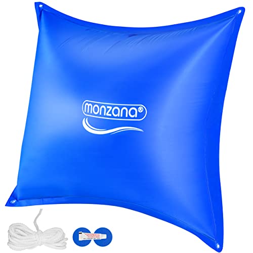 MONZANA® 1x Poolkissen Winter XL Chlorbeständig Seil PVC Verstärktes Material bis -20°C Doppelnaht Sicherheitsventil 4 Ösen Luftkissen Pool Abdeckung von Monzana