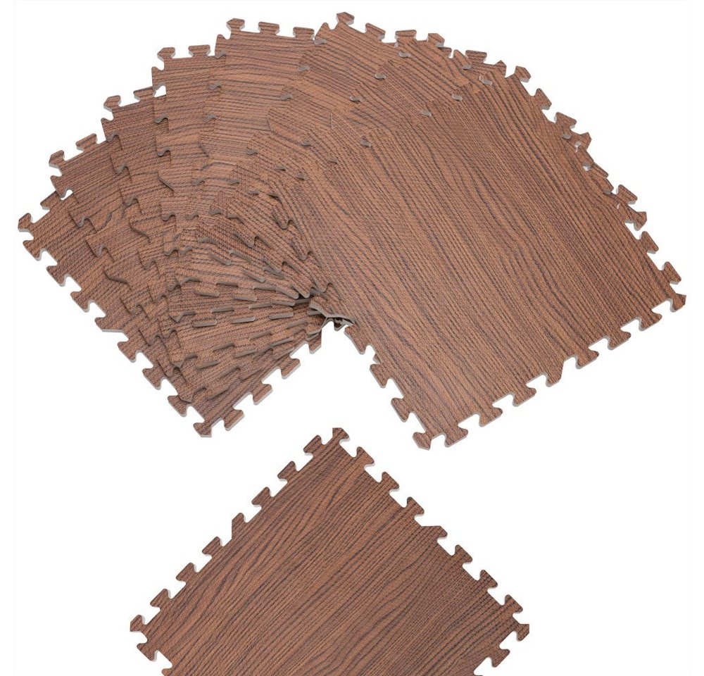 monzana Bodenschutzmatte, 8-St., 45x45cm Rutschfest Schutzmatte Unterlegmatte Puzzlematte Erweiterbar von monzana