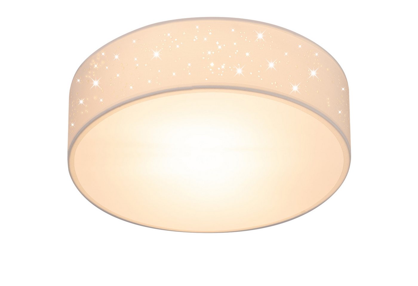 monzana Deckenleuchte, Leuchtmittel nicht inklusive, Sternenhimmel Rund Stoffschirm 38 cm 2-Flammig E27 Modern monzana Deckenleuchte, Leuchtmittel nicht inklusive, Sternenhimmel Rund Stoffschirm 38 cm 2-Flammig E27 Modern von monzana