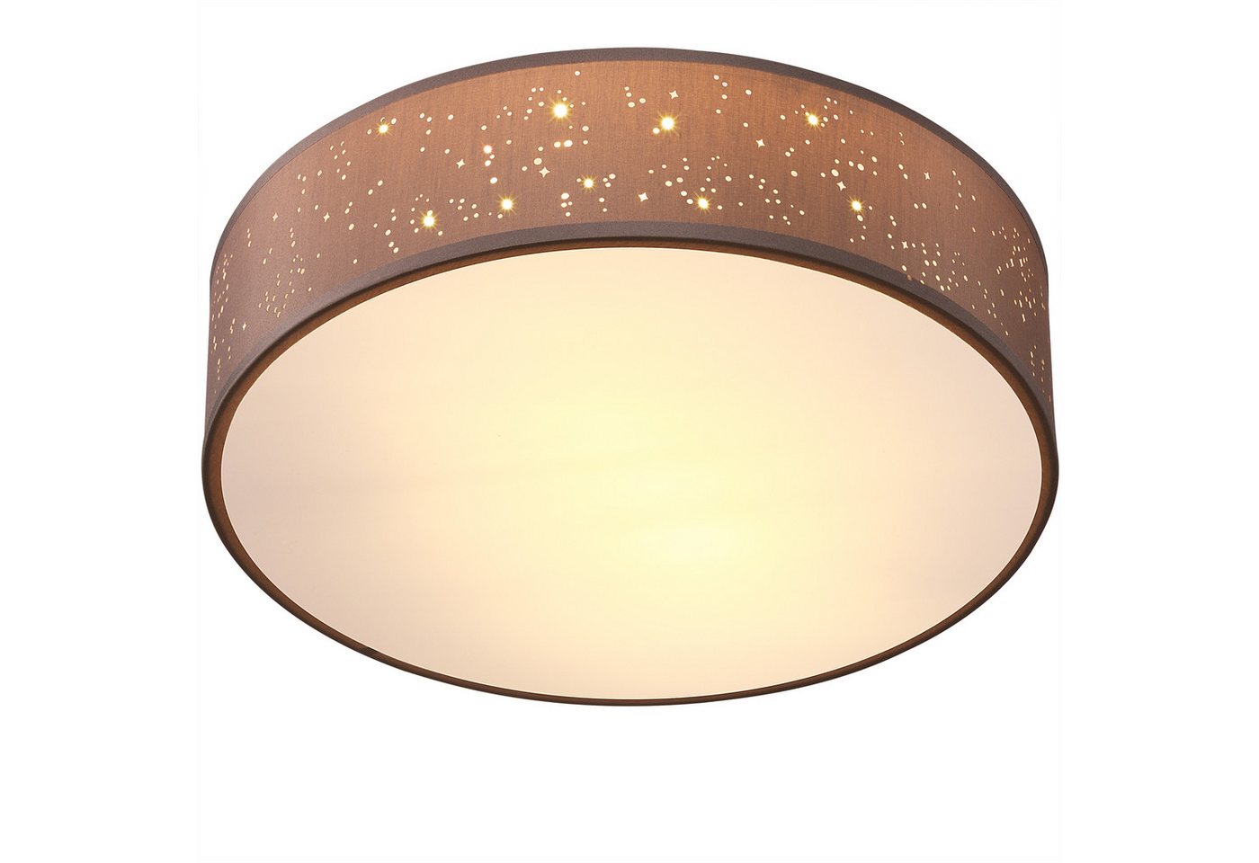 monzana Deckenleuchte, Leuchtmittel nicht inklusive, Sternenhimmel Rund Stoffschirm 38 cm 2-Flammig E27 Modern monzana Deckenleuchte, Leuchtmittel nicht inklusive, Sternenhimmel Rund Stoffschirm 38 cm 2-Flammig E27 Modern von monzana