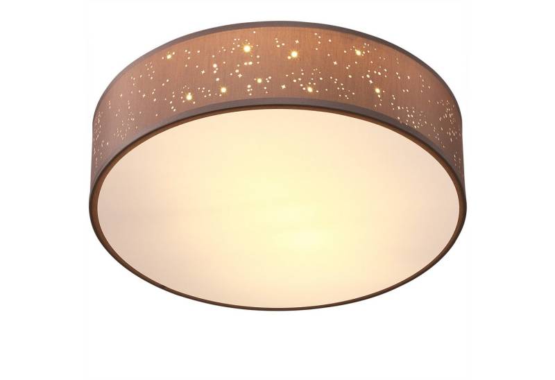 monzana Deckenleuchte, Leuchtmittel nicht inklusive, Sternenhimmel Rund Stoffschirm 38 cm 2-Flammig E27 Modern von monzana