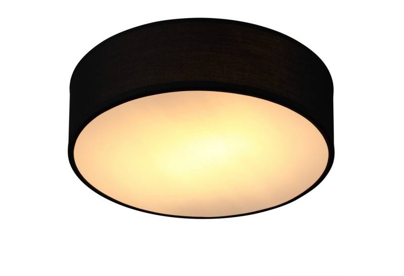 monzana Deckenleuchte Deckenleuchte, Innenbeleuchtung, Deckenlampe Stoff Schwarz 30 cm Modern E27 Rund 1 Flammig von monzana