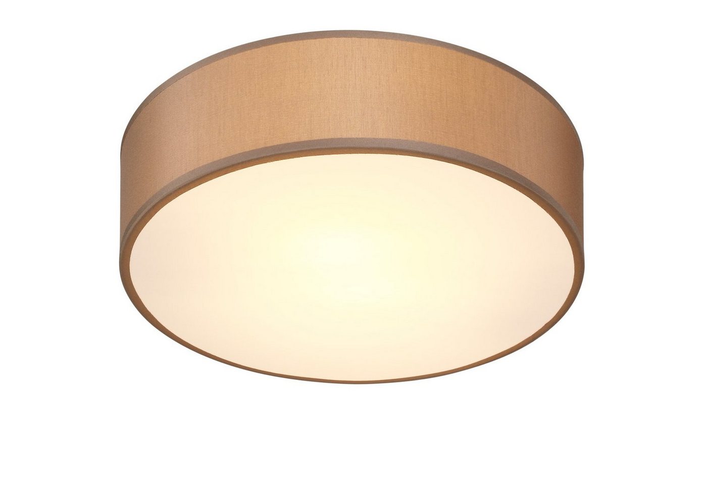 monzana Deckenleuchte Deckenleuchte, Innenbeleuchtung, Leuchtmittel nicht inklusive, Deckenlampe Stoff Taupe 30 cm Modern E27 Rund 1 Flammig Deckenleuchte von monzana