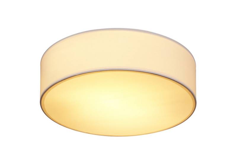 monzana Deckenleuchte Deckenleuchte, Innenbeleuchtung, Leuchtmittel nicht inklusive, Deckenlampe Stoff Weiß 38 cm Modern E27 Rund 2 Flammig Deckenleuchte von monzana