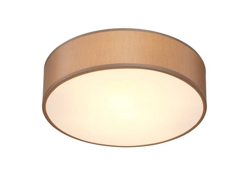 monzana Deckenleuchte Deckenleuchte, Leuchtmittel nicht inklusive, Deckenlampe Stoff Taupe 38 cm Modern E27 Rund 2 Flammig Deckenleuchte von monzana