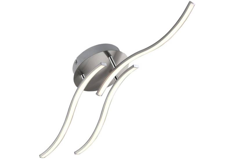 monzana Deckenleuchte Tripple Bolge, LED fest verbaut, warmweiß, LED 3 flammig warmweiß Flexible Arme Silber Deckenlampe von monzana