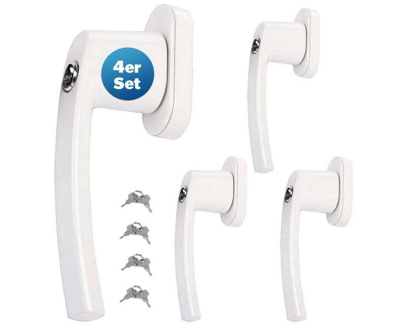 monzana Fenstergriff, 4x, Abschließbar Edelstahl 35mm Stiftlänge Fensterbeschlag Kindersicherung von monzana