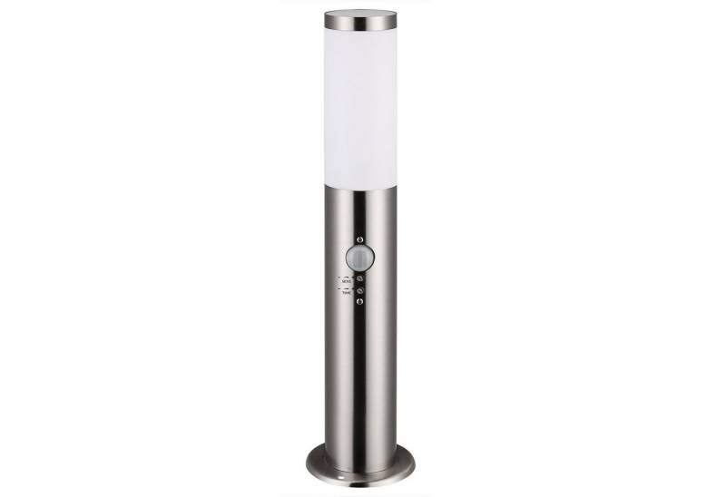monzana Gartenleuchte, Wegeleuchte mit Sensor silber, Außenleuchte mit Bewegungsmelder Einstellbar Gartenlampe Außen Silber von monzana