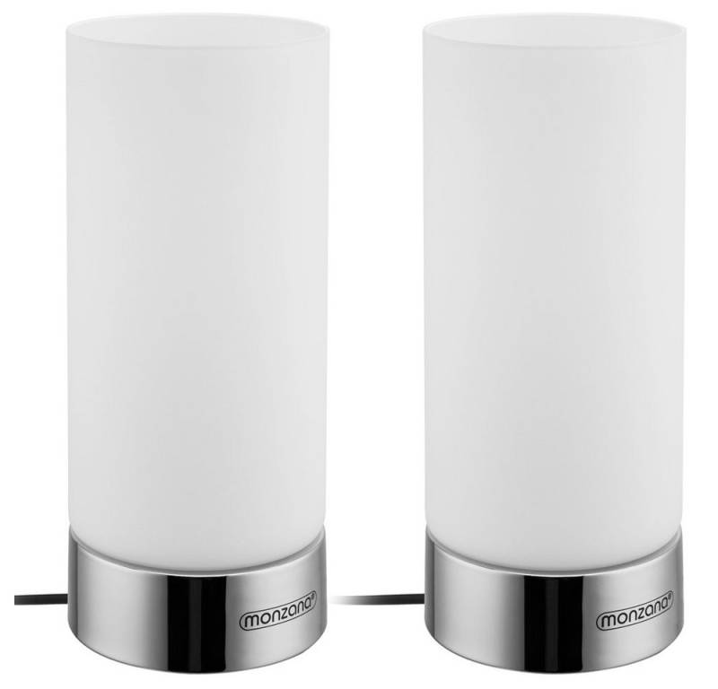monzana Nachttischlampe 2er Set Golau, E14, 2er Set LED Touch Dimmbar Schlafzimmer Wohnzimmer Tischlampe Leuchte von monzana