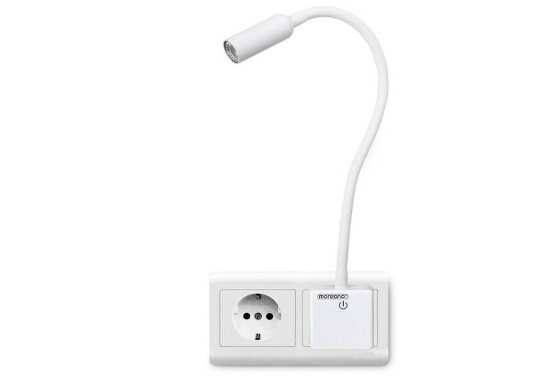 monzana Schreibtischlampe, Wandlicht Svetloba, LED Steckerlampe 46,5cm Steckdosenlampe Steckerleuchte 5000K von monzana