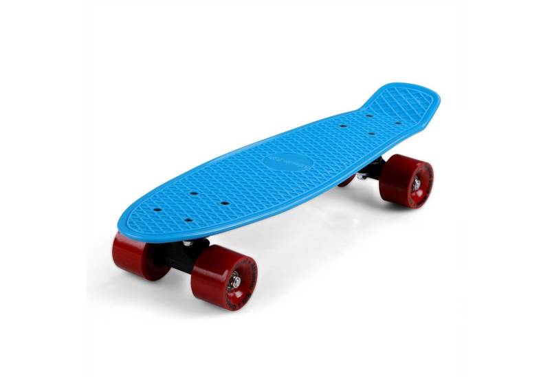 monzana Skateboard ohne LED-Rollen, Monzana Skateboard 22 Zoll ABEC 7 Retro Pennyboard 100kg belastbar von monzana