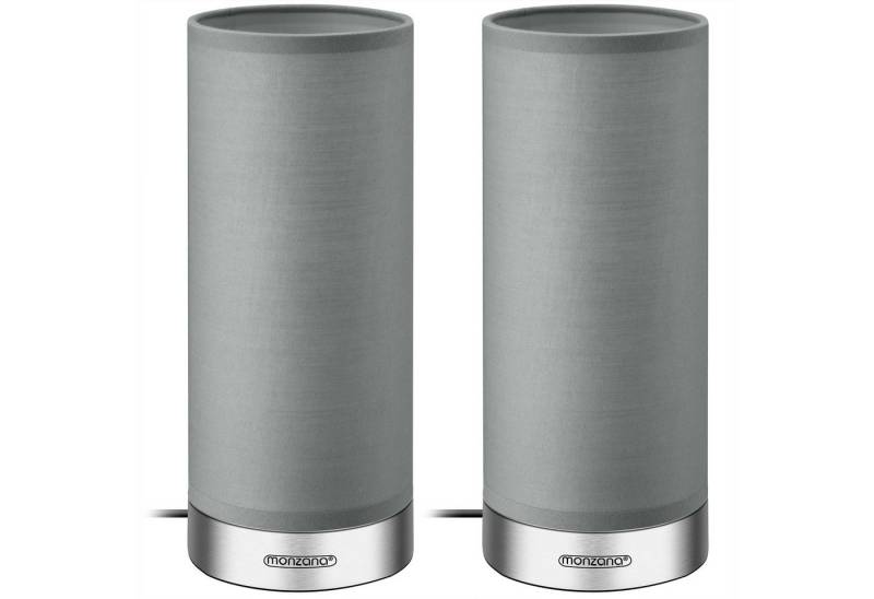 monzana Tischleuchte, Jasmin - Grau, 2er Set LED Touch Dimmbar Schlafzimmer Wohnzimmer Nachttischlampe von monzana