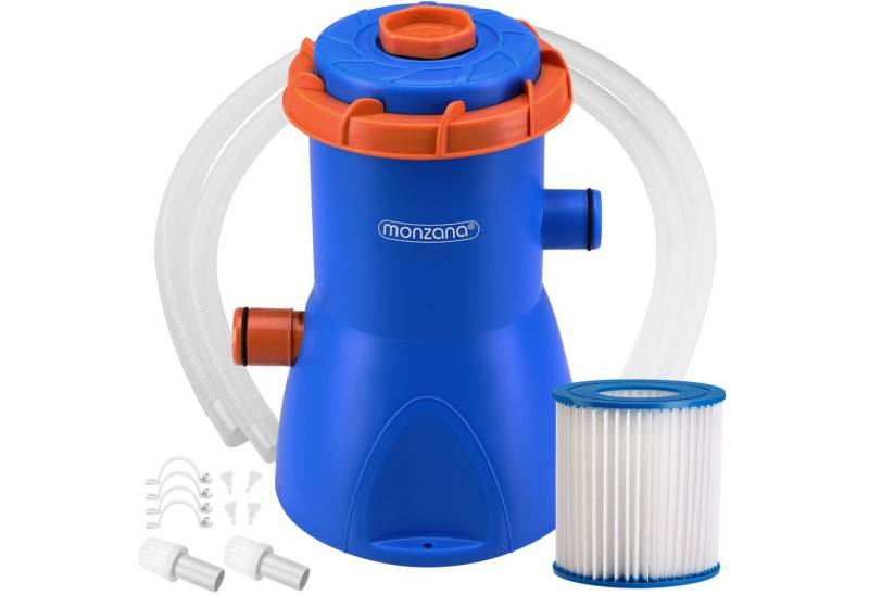 monzana Wasserpumpe Wasserfilteranlagen (11-tlg), Filterpumpe MZP30 2280 L/h 30 W Leistung Pool Filter Kartusche von monzana