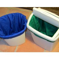 Papierkorb - Stoff-Mülleimer Für Stoffservietten Oder Wiederverwendbare Papiertücher 2Er-Set Wählen Sie Ihre Farben von moocowmomma